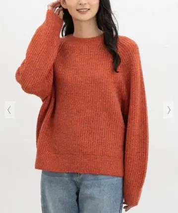 허니즈 크루넥 니트 오렌지 Mix