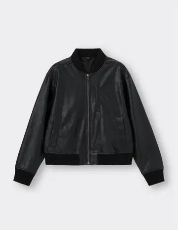 GU 레더터치 블루종 블랙 M