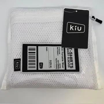 [ 새상품 ] KIU 키우 Portable Wear 팩T셔츠 블랙 화이트