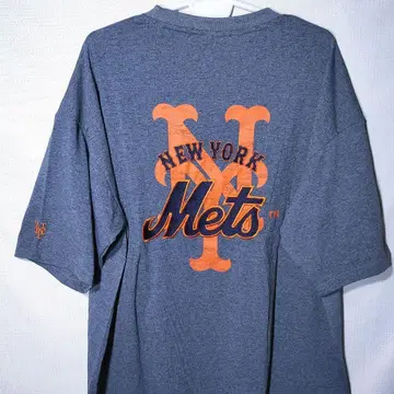 새상품 T셔츠 XL 메츠 메이저리그 MLB 번짐 자수 새틴 반팔