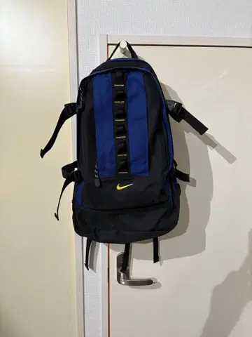90s Nike 백팩 블랙/블루 은색 택