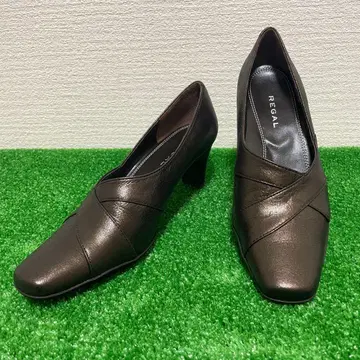 REGAL 가죽 스퀘어토 펌프스 일본제