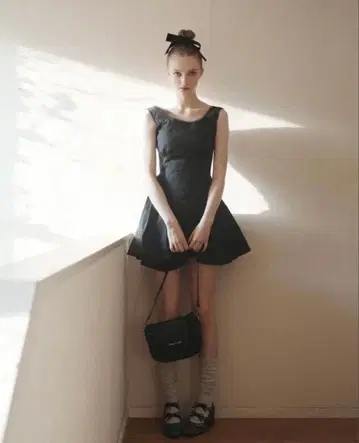 treat urself black swan mini dress