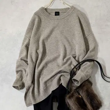 새상품급 스픽 앤 스팬 WASHABLE 미들 게이지 풀오버 니트