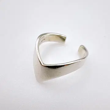[ Jouete ] SV925 V자 와이드 미러 면 오픈 반지 실버 4호