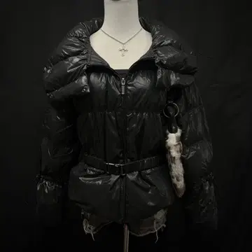 헤이세이 갸루 y2k 그런지 다운 자켓 허리 마크 d.i.a. 계열