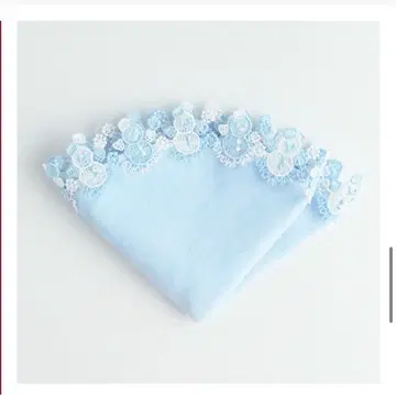 치카자와 레이스 눈사람~원진~ 아쿠아 블루 스노우맨 손수건