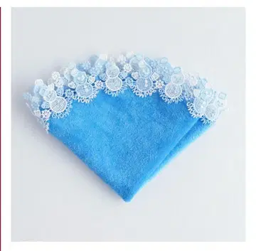 치카자와 레이스 눈사람~원진~ 블루 스노우맨 손수건