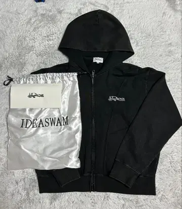 [ 미사용 새상품 수준 ] ideaswam 블랙 지퍼 후드티 M