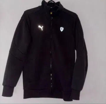 PUMA Ferrari 블랙 집업 트레이닝복 XS