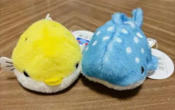 오테다마 해유관 봉제 인형 세트 복어 진베이 상어