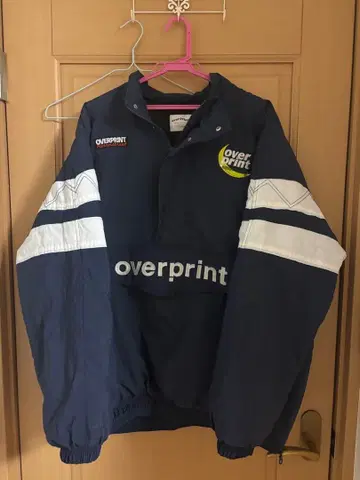 overprint HALF ZIP STADIUM JACKET
