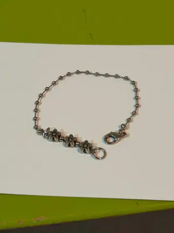 실버 액세서리 비즈 체인 팔찌