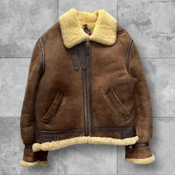 레어 아비렉스 B-3 42 사이즈 무스탕 자켓 브라운 USA제