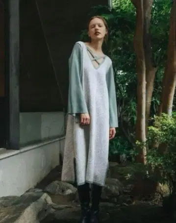 marte 리버서블 니트 원피스 민트 그린