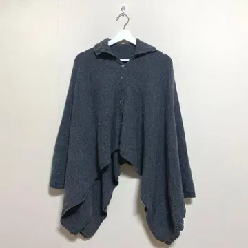 [ agnes b. ] 에네스베 (T3) 니트 판초 모 x 나일론