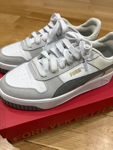 PUMA 캐리나 스트릿 스니커즈 24.0cm 화이트/스토미