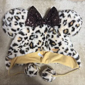 디즈니 레오파드 무늬 팬캡 브라운