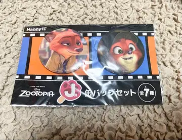 주토피아 Happy 복권 캔뱃지 세트 닉 주니어 미개봉