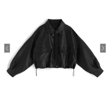 GRL 옷깃 2Way 가죽 블루종[fo1951] 블랙