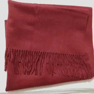 EL MIDAS 버건디 캐시미어 프린지 스톨