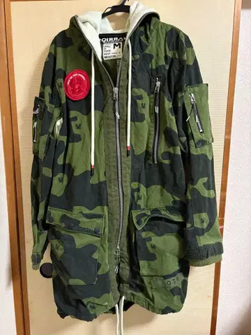 ROIRRAW 카모 패턴 밀리터리 자켓 M 사이즈