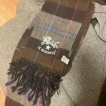 IL BISONTE 체크 무늬 머플러 브라운 계열