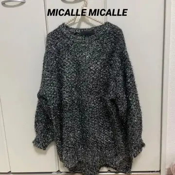MICALLE MICALLE 미카레미카레 라메 니트 스웨터