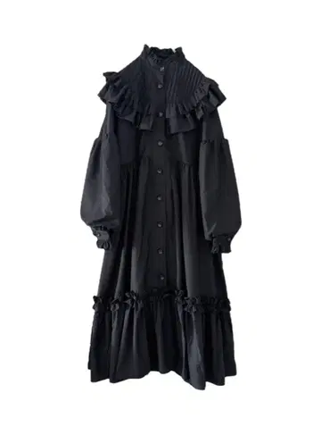 heihei 요크 프릴 원피스 블랙