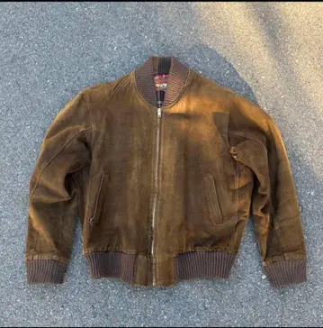 빈티지 짧은 기장 스웨이드 자켓 블루종