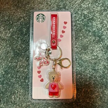 미사용 새상품 발렌타인 스타벅스 곰 키링