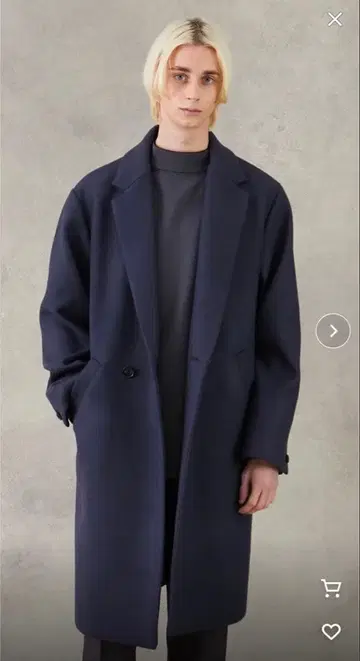 PUBLIC TOKYO/멜톤 더블 체스터 코트