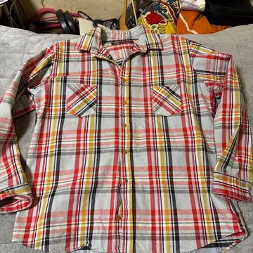 Fat JUMBO 빨간색 체크 플란넬 셔츠