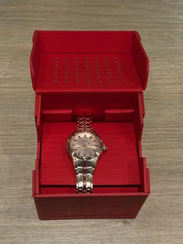 실버 스테인리스 스틸 쿼츠 손목시계