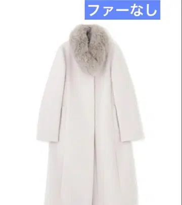 프로포션 바디 드레싱 퍼 달린 노카라 코트