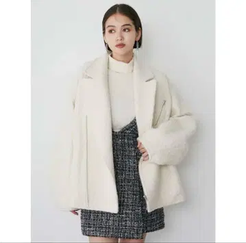 MURUA 루프 니들 라이더 자켓 코트