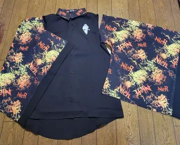 NIER 일본풍 패턴 긴팔 셔츠 그래픽 프린트