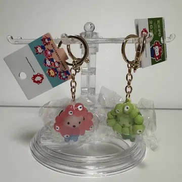 산리오 미야쿠미야쿠 키링 클리어 최애 컬러 포차코 회전식 스탠드