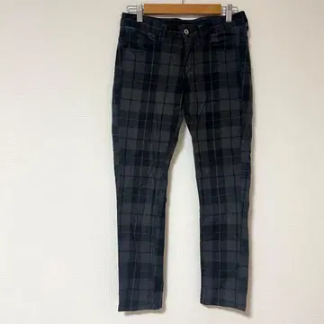 아파트 바이 로리즈 스키니 팬츠 [ M ] 체크 코튼 혼방