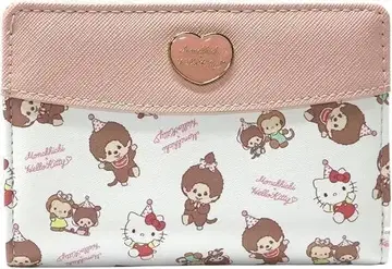 몬치치 헬로키티 이단 접이식 지퍼 지갑 산리오 키티 핑크