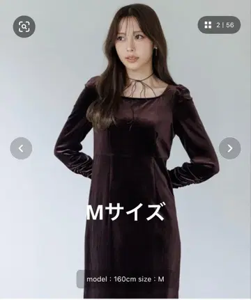 SENEE 벨로아 리본 원피스 M 사이즈