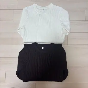 coca 극상 니트 크루넥 S 사이즈 2장 세트