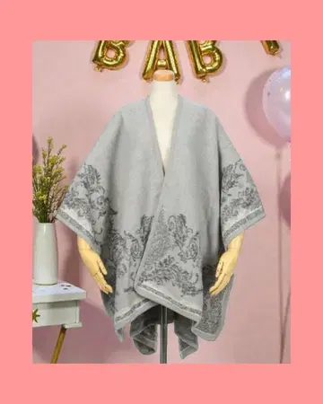 앤티크 버드 판초 그레이