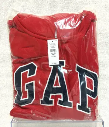 GAP 로고 집업 후드티 빨간색 160cm xxl
