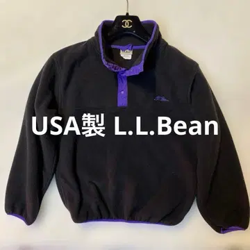 컨디션 최상 USA L.L.Bean 스냅t 필기체 플리스 보아 90년대