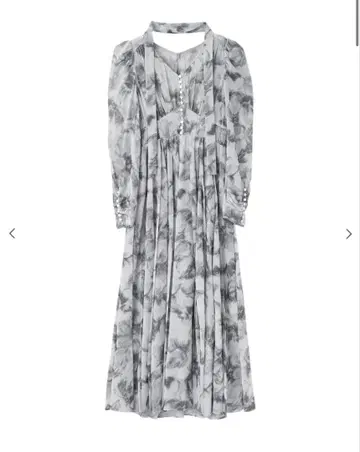 COCO DEAL 플로키 플라워 프린트 플리츠 원피스 사이즈 2