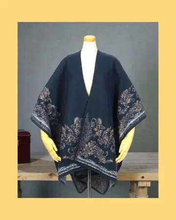 앤티크 버드 판초 네이비 블루