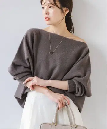 이번 시즌.noble 파인 울 돌먼 풀오버 브라운D