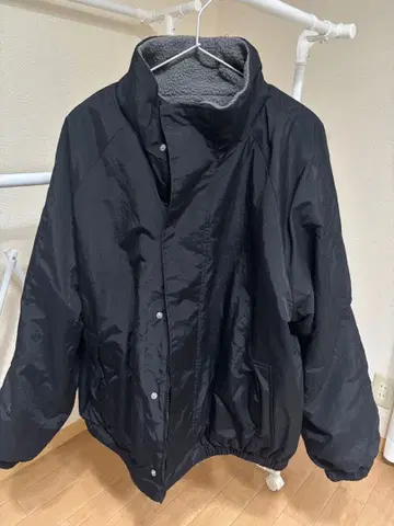 오버 사이즈 블랙 자켓 플리스 안감