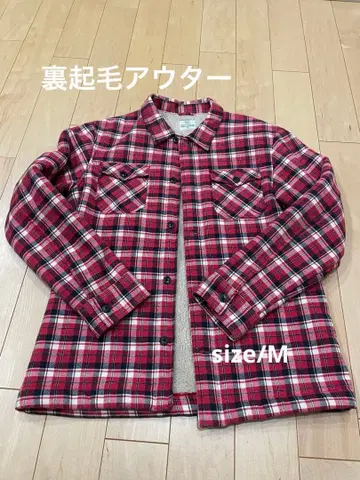 플란넬 셔츠 자켓 빨검 체크 속기모 아우터 남성용 헤이세이 남자